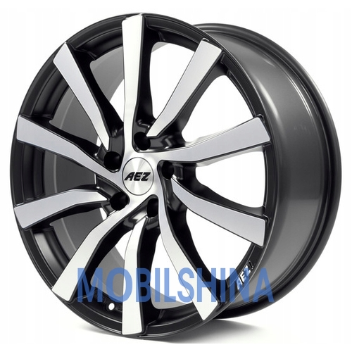 R17 7.5 5/108 70.1 ET45 Aez Reef Matt Black Polished (Матовый черный с полированной лицевой частью) (литой)