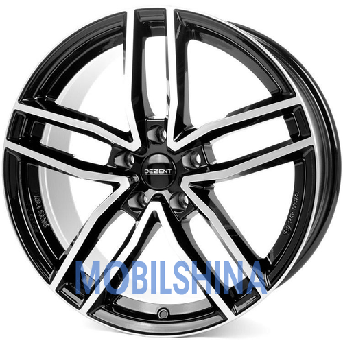 R17 7.5 5/112 66.6 ET36 Dezent TR Black polished (Черный с полированной лицевой частью) (литой)