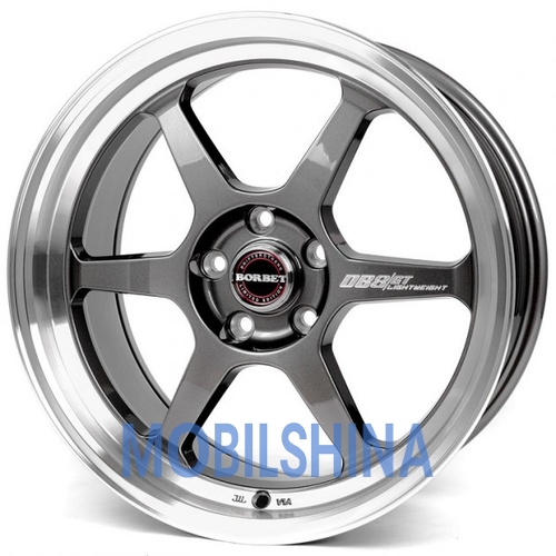 R18 8.5 5/112 72.6 ET35 Borbet DB8GT Graphite rim polished (Графит полированная полка) (литой)