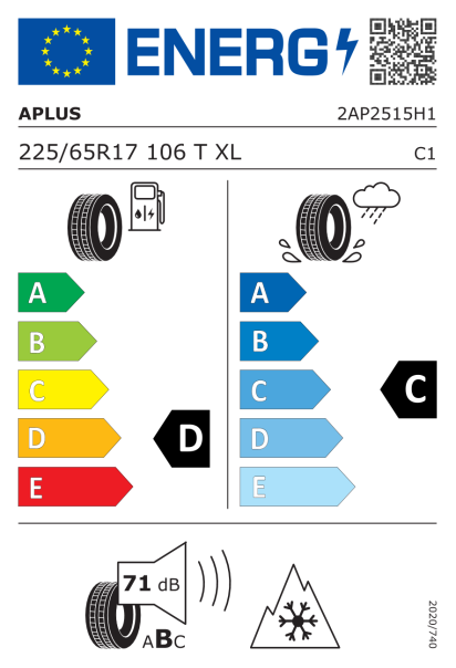Aplus A703 225/65 R17 106T XL Eurolabel
