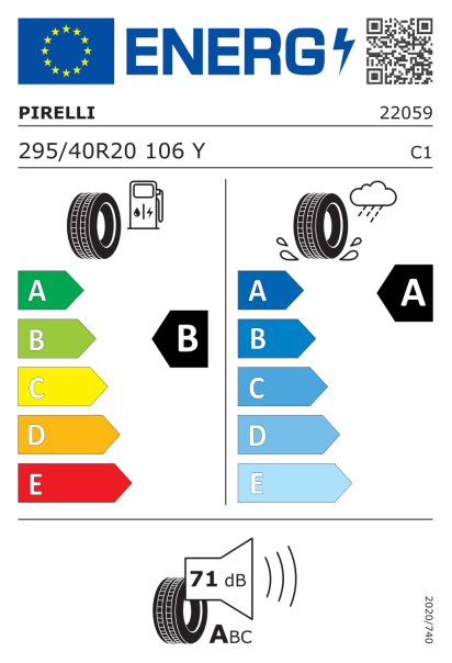 Pirelli PZero 295/40 R20 106Y N0 Eurolabel