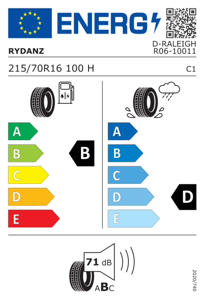 Rydanz Raleigh R06 215/70 R16 100H Eurolabel