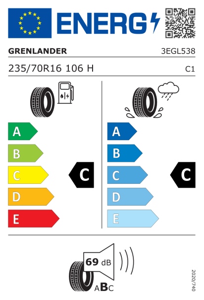 Grenlander MAHO 79 235/70 R16 106H Eurolabel