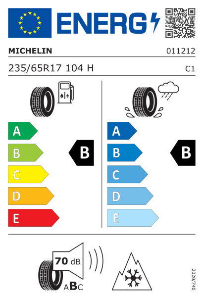 Michelin Pilot Alpin 5 235/65 R17 104H Eurolabel