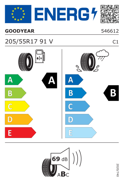 Goodyear EfficientGrip Performance 205/55 R17 91V SK Eurolabel