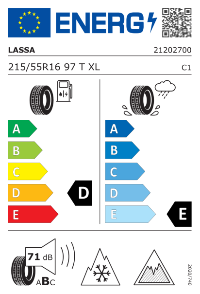 Lassa Iceways 2 215/55 R16 97T XL Eurolabel