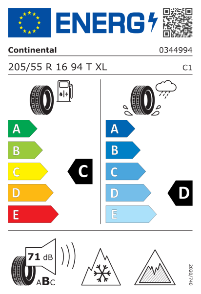 Continental VikingContact 7 205/55 R16 94T XL Eurolabel