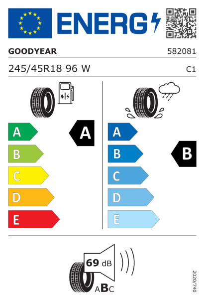 Goodyear Eagle F1 Asymmetric 3 245/45 R18 96W VW Eurolabel
