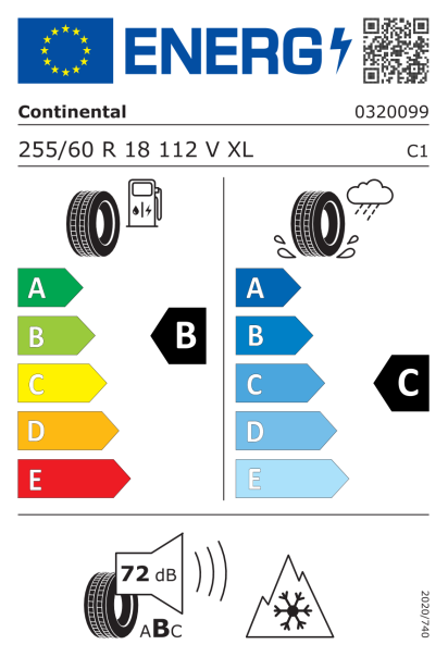 Continental AllSeasonContact 2 255/60 R18 112V XL Eurolabel