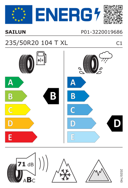 Sailun Ice Blazer Arctic Evo 235/50 R20 104T XL Eurolabel