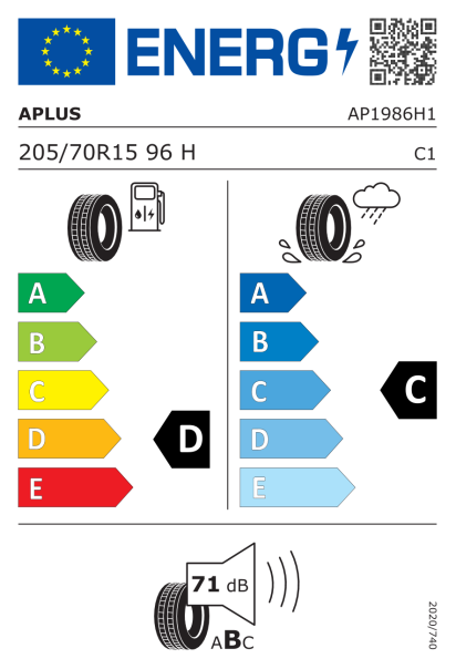 Aplus A609 205/70 R15 96H Eurolabel