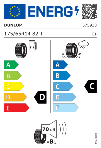 Dunlop SPORT 175/65 R14 82T Eurolabel