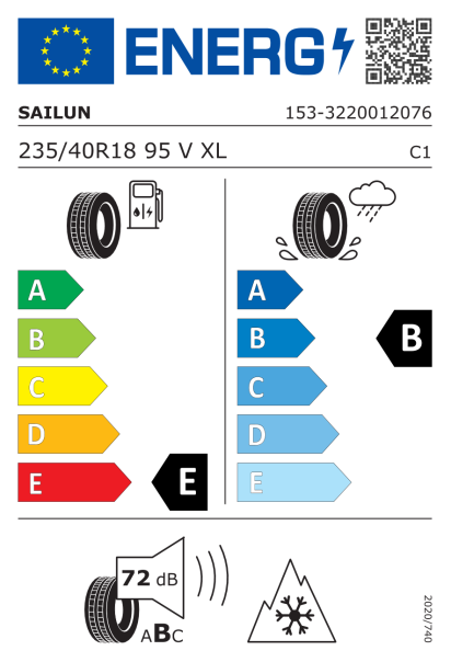 Sailun Ice Blazer Alpine Evo1 235/40 R18 95V XL Eurolabel