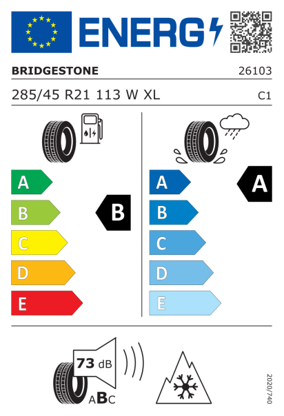 Bridgestone Blizzak LM005 285/45 R21 113W XL Eurolabel