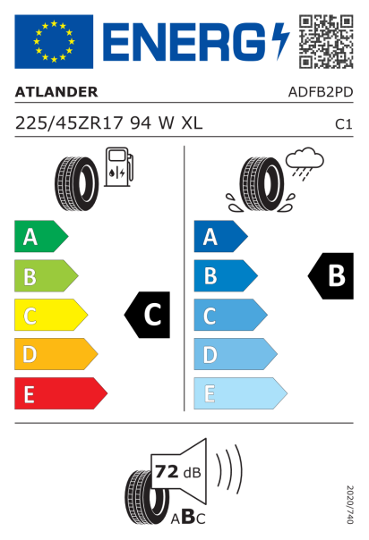 Atlander AX88 225/45 R17 94W XL Eurolabel