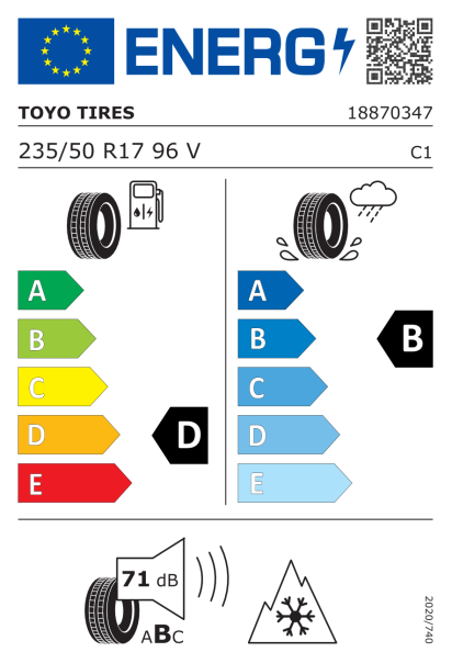 Toyo Snowprox S954 235/50 R17 96V Eurolabel