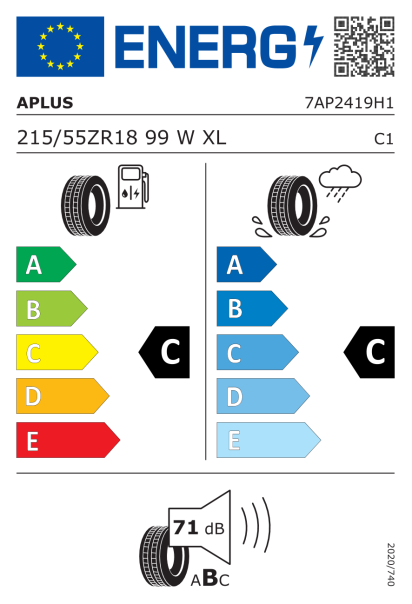 Aplus A610 215/55 R18 99W XL Eurolabel
