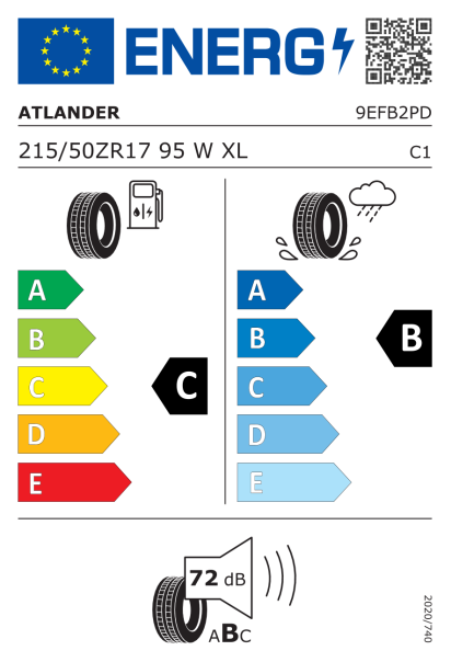 Atlander AX88 215/50 R17 95W XL Eurolabel