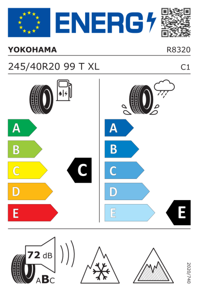 Yokohama Ice Guard IG53 245/40 R20 99T XL Eurolabel