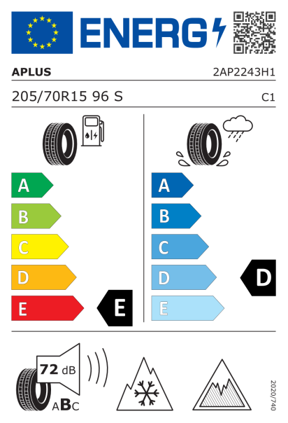 Aplus A506 205/70 R15 96S Eurolabel