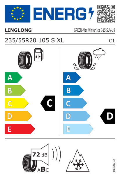 Linglong Green-Max Winter Ice I-15 SUV 235/55 R20 105S XL Eurolabel
