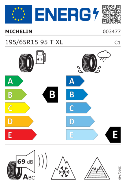 Michelin X-Ice Snow 195/65 R15 95T XL Eurolabel