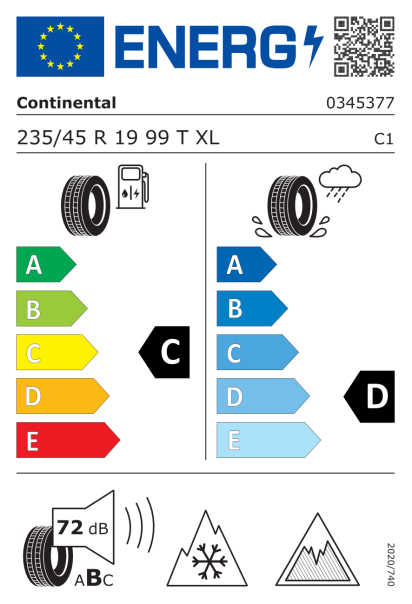 Continental VikingContact 7 235/45 R19 99T XL Eurolabel