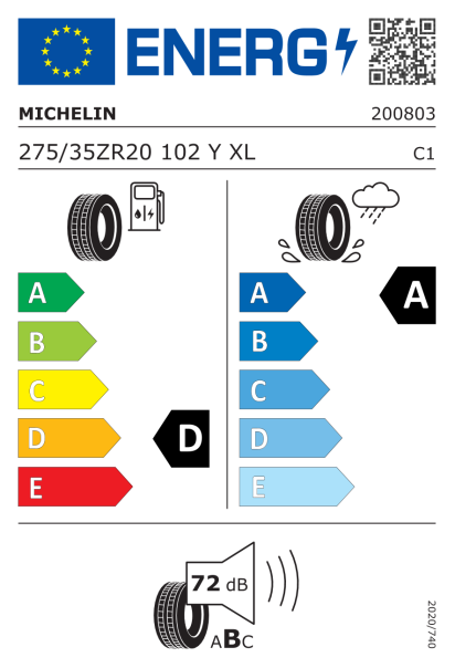 Michelin Pilot Sport 4 275/35 R20 102Y XL RunFlat Eurolabel
