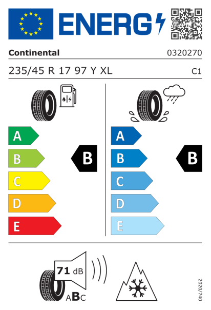 Continental AllSeasonContact 2 235/45 R17 97Y XL Eurolabel