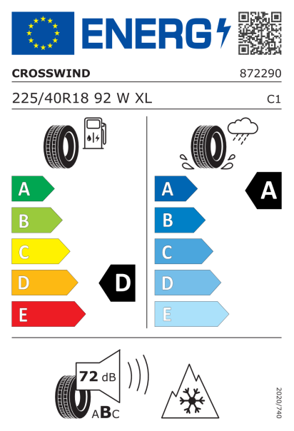 Crosswind Grip Peak Winter 225/40 R18 92W XL Eurolabel