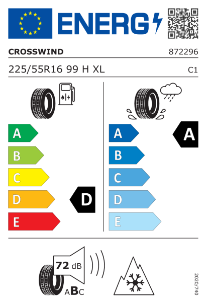 Crosswind Grip Peak Winter 225/55 R16 99H XL Eurolabel
