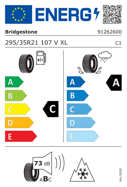 Bridgestone Blizzak LM005 295/35 R21 107V XL Eurolabel
