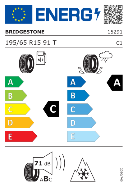Bridgestone Blizzak LM005 195/65 R15 91T Eurolabel