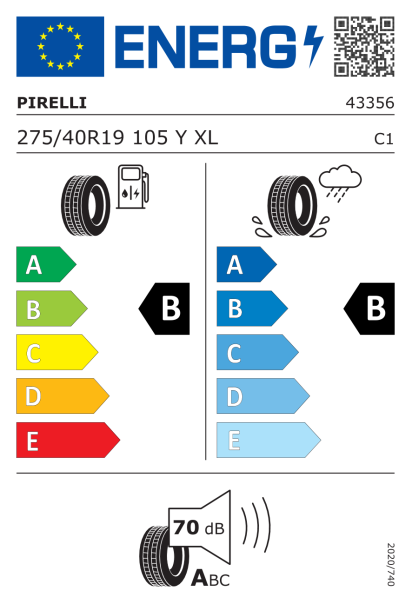 Pirelli PZero 275/40 R19 105Y XL MO Eurolabel