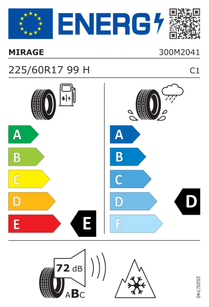Mirage MR-W562 225/60 R17 99H Eurolabel