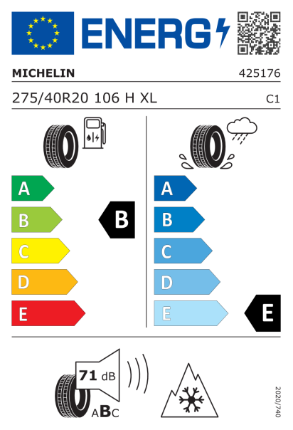 Michelin Latitude X-Ice Xi2 275/40 R20 106H XL Eurolabel
