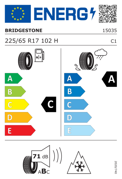 Bridgestone Blizzak LM005 225/65 R17 102H Eurolabel
