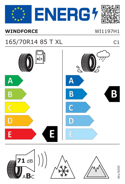 Windforce Snowblazer 165/70 R14 85T XL Eurolabel