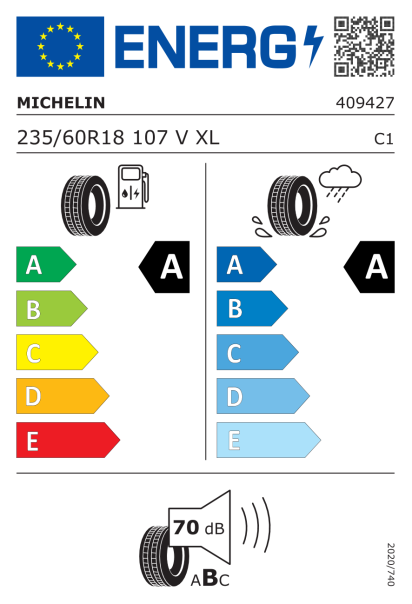 Michelin Pilot Sport 4 235/60 R18 107V XL VOL Eurolabel