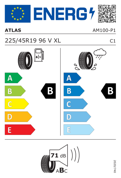 Atlas AM100 225/45 R19 96V XL Eurolabel