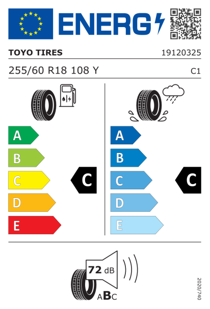Toyo Proxes T1 Sport 255/60 R18 108Y A Eurolabel